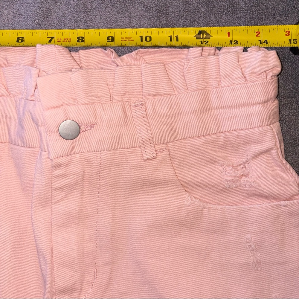 NWT Hayden Distressed Paperbag Denim Skirt Pink Size M - Picture 7 of 9